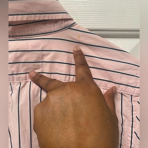 Hollister Men California Pink Stripe Size Small Button Down Shirt Long Sleeves - Picture 8 of 8